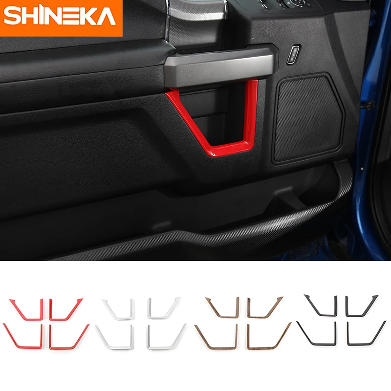 

SHINEKA Car Styling Auto Door Interior Decoration Trims Inner Moulding Cover Frame Strips Sticker Kit for Ford F150 2015+