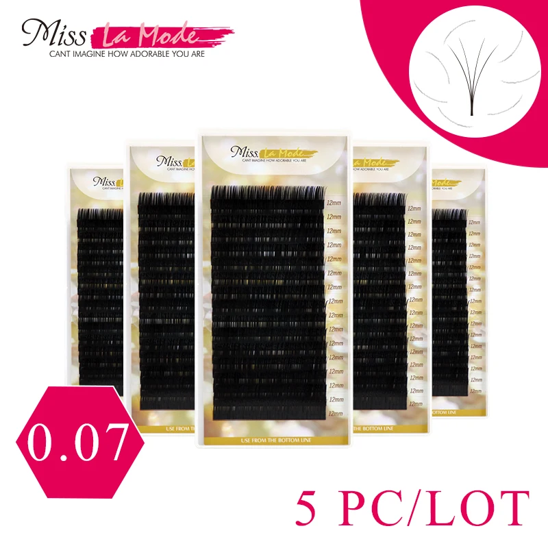 

0.07 BCD Curl 5Pcs/lot 3D-9D Individual Eyelashes Volume Eyelash Extension New Products Hot Selling