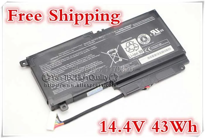 14.4V 43Wh original laptop battery For Toshiba Satellite L55 L50 L50 L55t -A 2838mah piles P50 - A PA5107U -1BRS Free shipping 14.4V 43Wh original laptop battery For Toshiba Satellite L55 L50 L50 L55t -A 2838mah piles P50 - A PA5107U -1BRS Free shipping