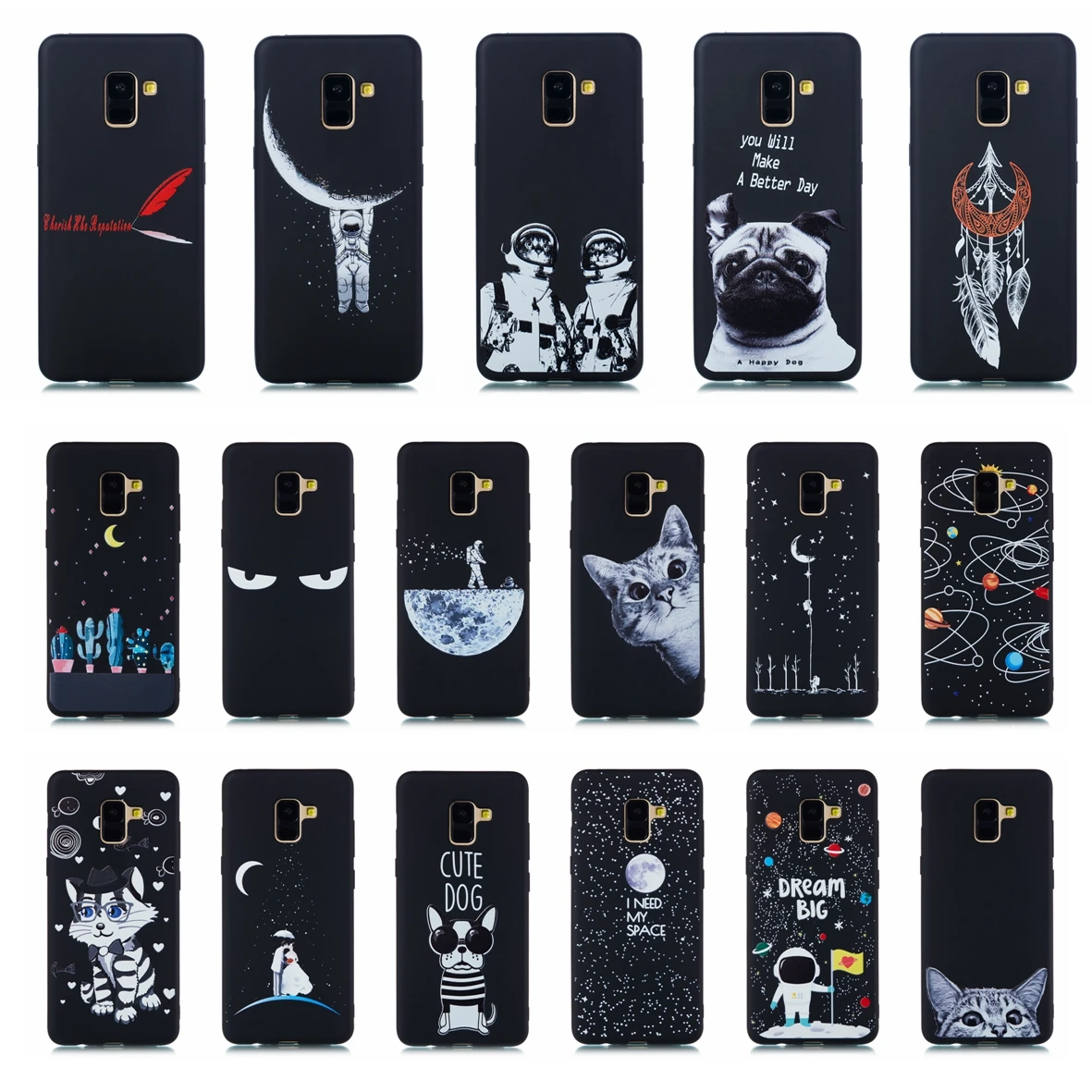 Case For Samsung Galaxy A8 2018 A530 A530F Back Phone Cover A 8 530 530F Shells Cartoon Cases Coque Fundas |