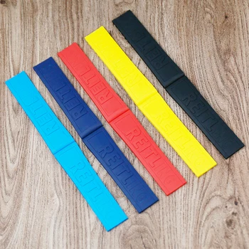 

Rubber strap 22mm 24mm strap bracelet for navitimer Avengers for Breitling strap black yellow red blue logo