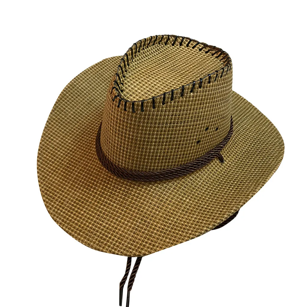 Популярная мужская модная летняя повседневная трендовая пляжная Солнцезащитная соломенный джазовый шляпа ковбойская фетровая шляпа Гангстер Складная* 1 - Цвет: C