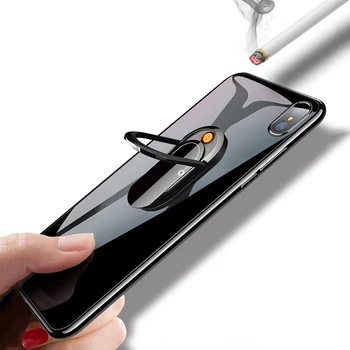 

New USB Charging Cigarette Lighter Accessories Windproof Flameless Smoking Rechargeable Electric lighters Gadgets For Men