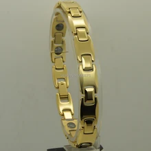 10 мм ширина классический шампанского золотое покрытие мужские ювелирные изделия hi tech Магнитный вольфрамовый браслет