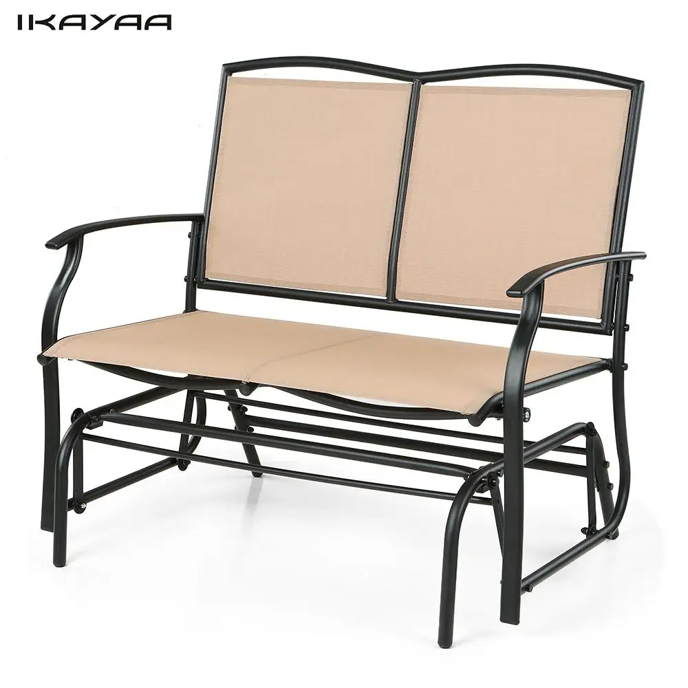 2 Person Outdoor Patio Swing Glider Loveseat Bench Rocking Chair Furniture