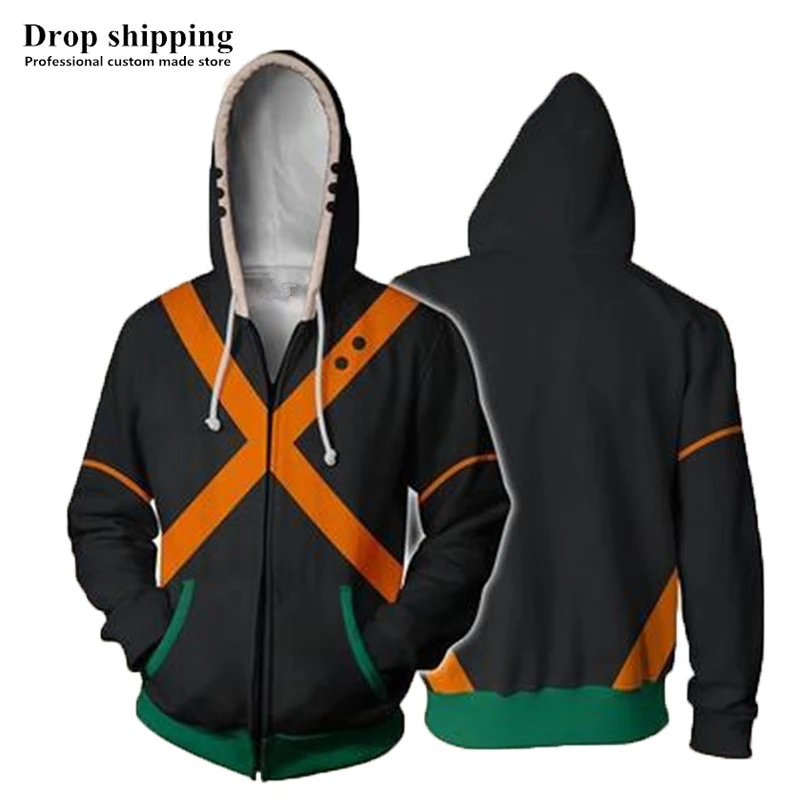 

Anime My Hero Academia Kaminari Denki 3D Hoodies Sweatshirts For Men Women Tracksuits Fashion Hoodie Coats Zip up Hoody Tops