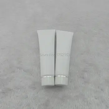 

50ml white soft tubes with sliver line lid Lids,hand cream,lotion or facial cleanser tube,Plastic bottles,Cosmetic soft tubes