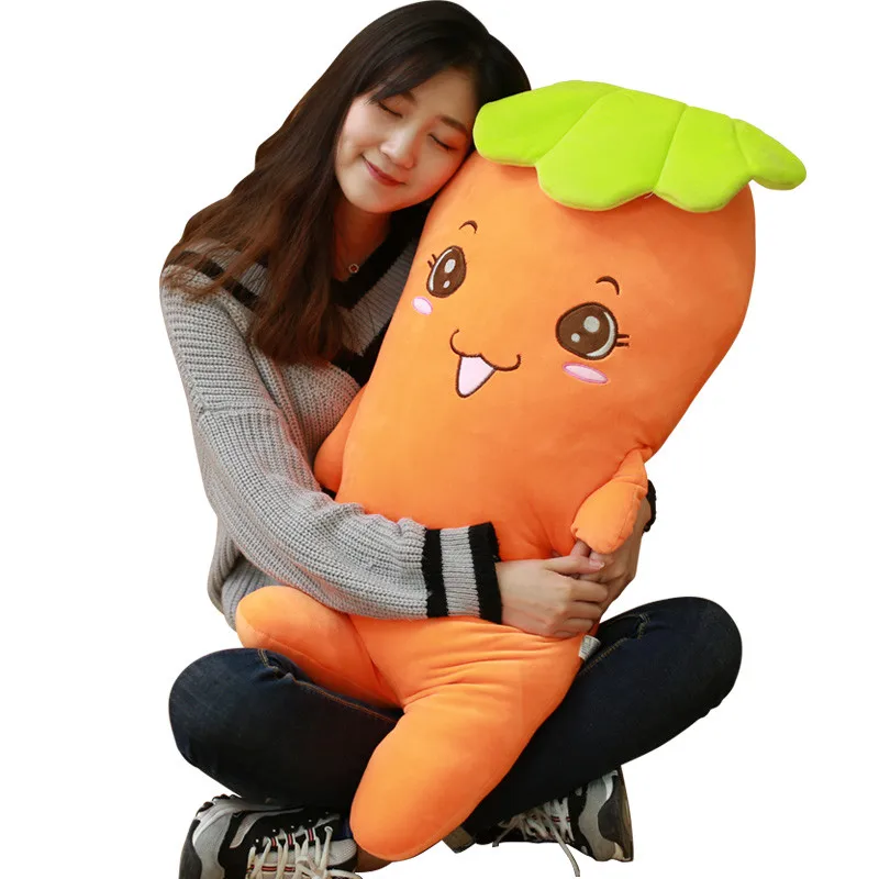 48 см Cretive моделирование плюшевая игрушка Фаршированная морковь набитая с вниз хлопок очень мягкая подушка интимный подарок для девочки - Цвет: 1