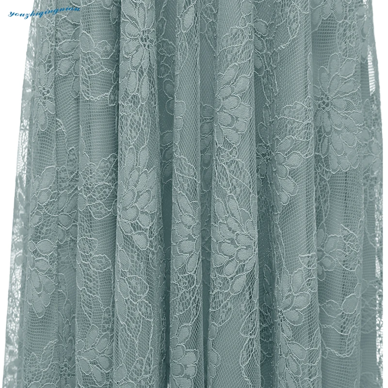 2018The new fall dress comes with a seven-point sleeve and a blue-gray v-neck high-end dress for parties and weddings. Dresses