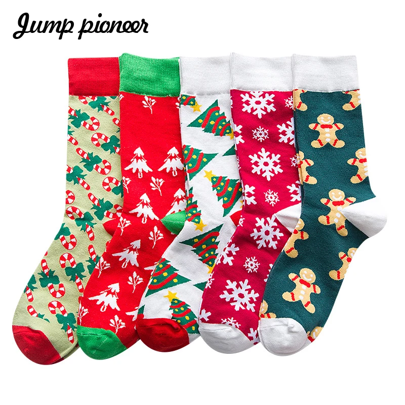 Jump Pioneer рождественские носки теплые зимние красочные новый шаблон