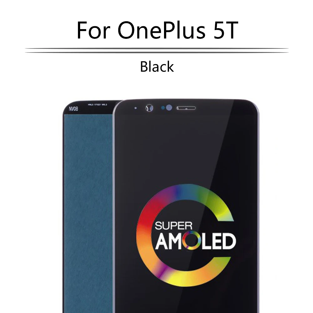 6 01 &quotAMOLED LCD дисплей для Oneplus 5T сенсорный экран дигитайзер замена A5010 + задняя