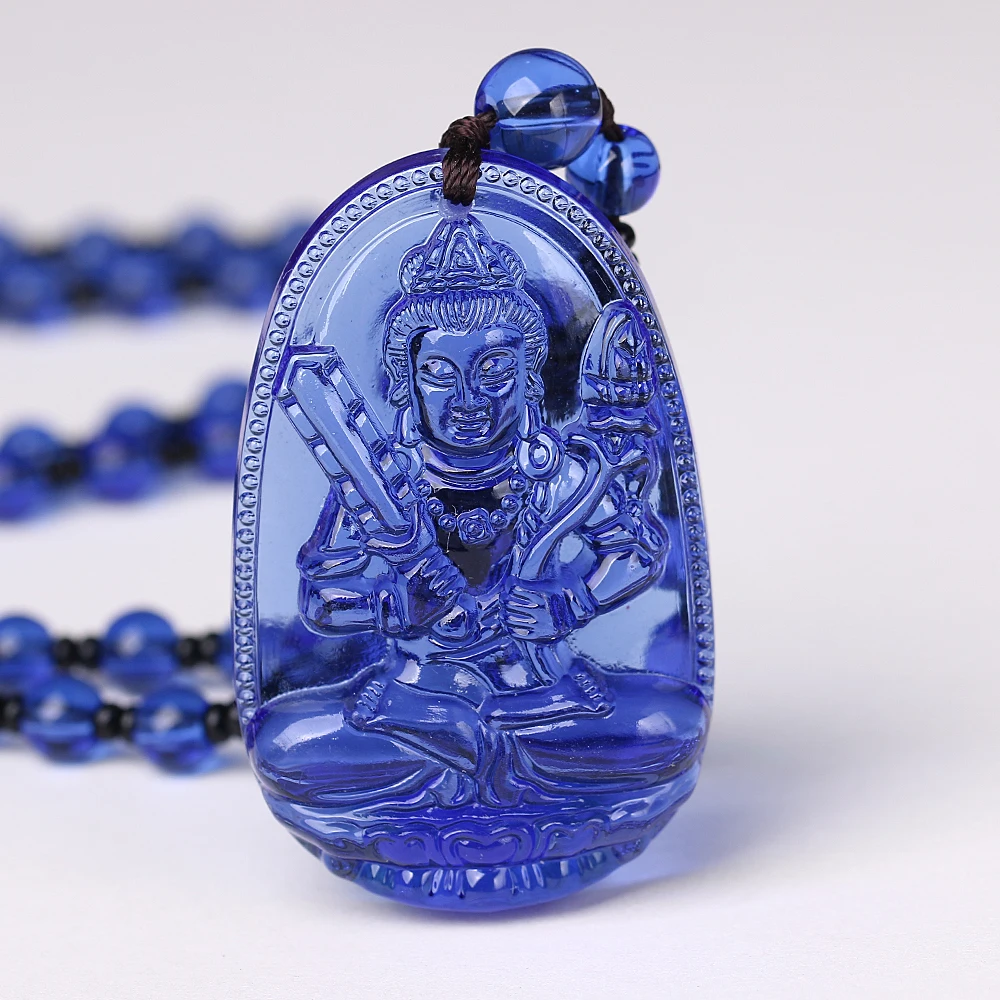 Buddha di giada Ciondolo Gioielli Ciondolo Collana Catena Regalo Fortunato di Cristallo Intagliato Belle Signore Gioielli Uomini Della Copertura di Cristallo Perline di Preghiera