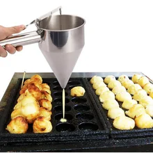 1 шт. из нержавеющей стали Осьминог шары яйцо конус Воронка вафельница инструмент с стойкой сахар диспенсер сиропа для торта PH 001