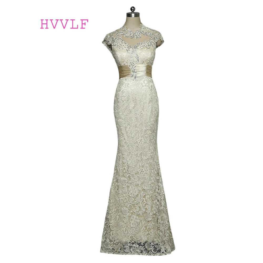 Champagne 2019 Moeder Van De Bruid Jurken Mermaid Kapmouwtjes Lace Lange Avondjurken Bruidegom Moeder Jurken Voor Bruiloften Champagne 2019 Moeder Van De Bruid Jurken Mermaid Kapmouwtjes Lace Lange Avondjurken Bruidegom Moeder Jurken Voor Bruiloften