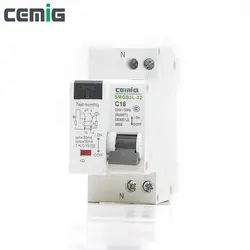 Cemig 1 P + N RCBO 6A-32A миниатюрный автоматический выключатель утечки MCB фазовая линия + нейтральный + защита от утечки SMGB3L-32 1 P + N RCD