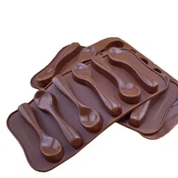 Новый 1 шт. Творческий 3D ложка Форма силиконовые формы желе/Шоколад/мыло торт украшая инструменты Кухонные принадлежности Формы для