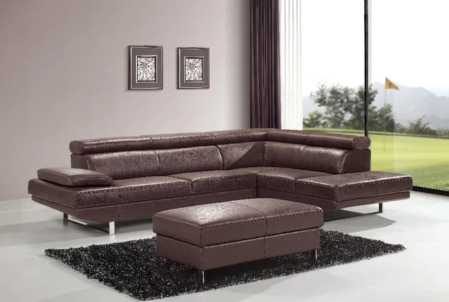 Elegant And Rational Leather Sofa Livingroom Sectional Headrest Elegant And Rational Leather Sofa Livingroom Sectional Headrest Adjule Whole Retail Shipping