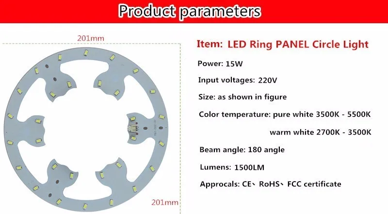 12 Вт 15 Вт 18 Вт 24 Вт светодиодный свет панели круг кольцо 220 В SMD 5730 светодиодный светильник круглый круглая Пластина Потолочная пластина для