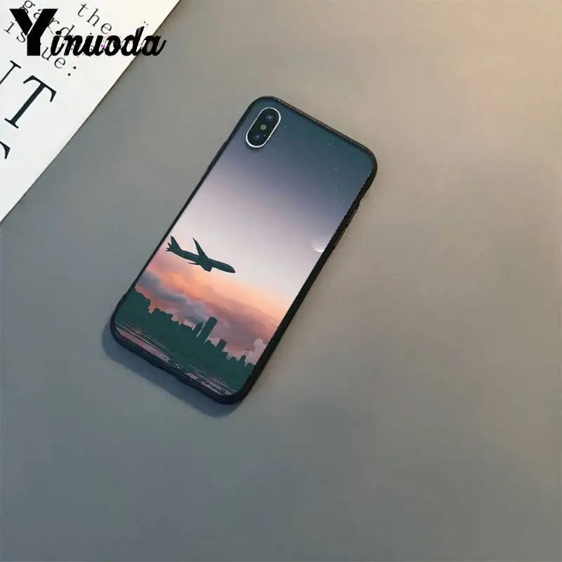 Милый чехол для телефона Yinuoda Airplane At The Sunrise aircraft plane iPhone 8 7 6 6S 6Plus X XS MAX 5 5S SE XR 11 11pro