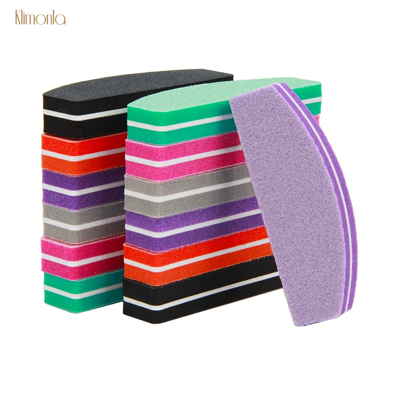

20pcs/lot Nail Art Sanding Files Buffing 100/180 Mix Color Sponge Diamond Nail Polish Blocks Remover Trimming DIY Manicure Tools