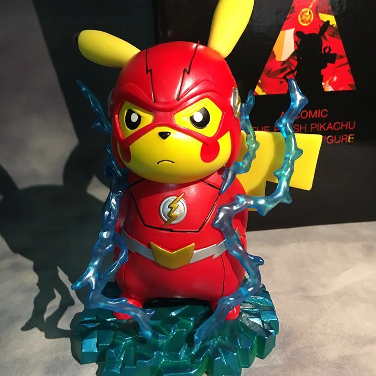 

The Flash Figure Flash Cos Pikachu Comic 15CM PVC Action Figure Toy Collection Model Gift