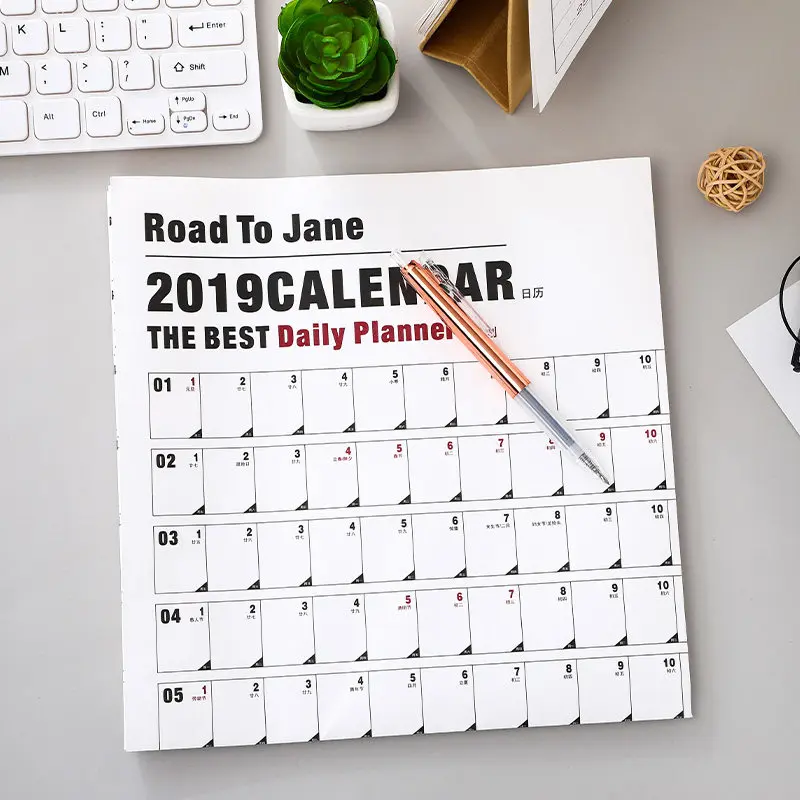 Креативный год планировщик 365 дней расписание ежедневного плана бумага для заметок офисная школьная настенная бумага календарь программа 76*52 см