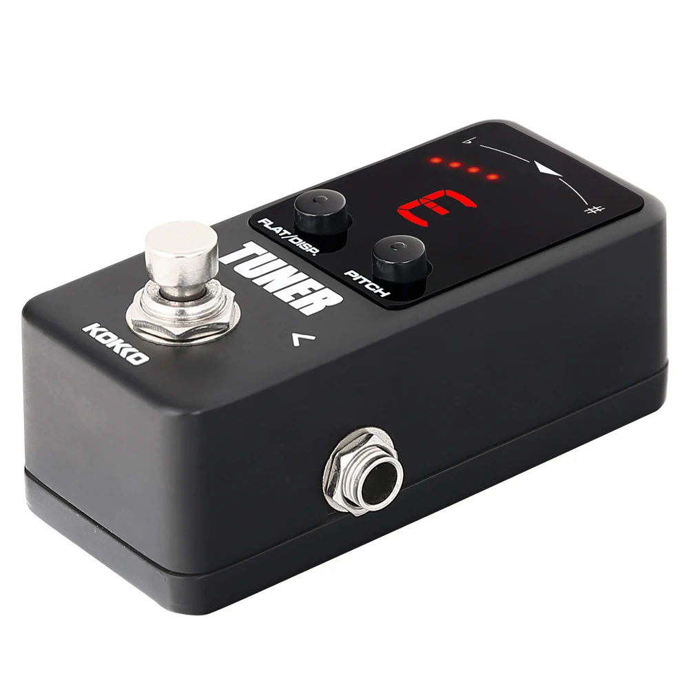 KOKKO TUNER Mini Electric Guitar Pedal Tuner Effect Device Guitar Accessories Guitarra Bass Violin Ukelele Instruments Part