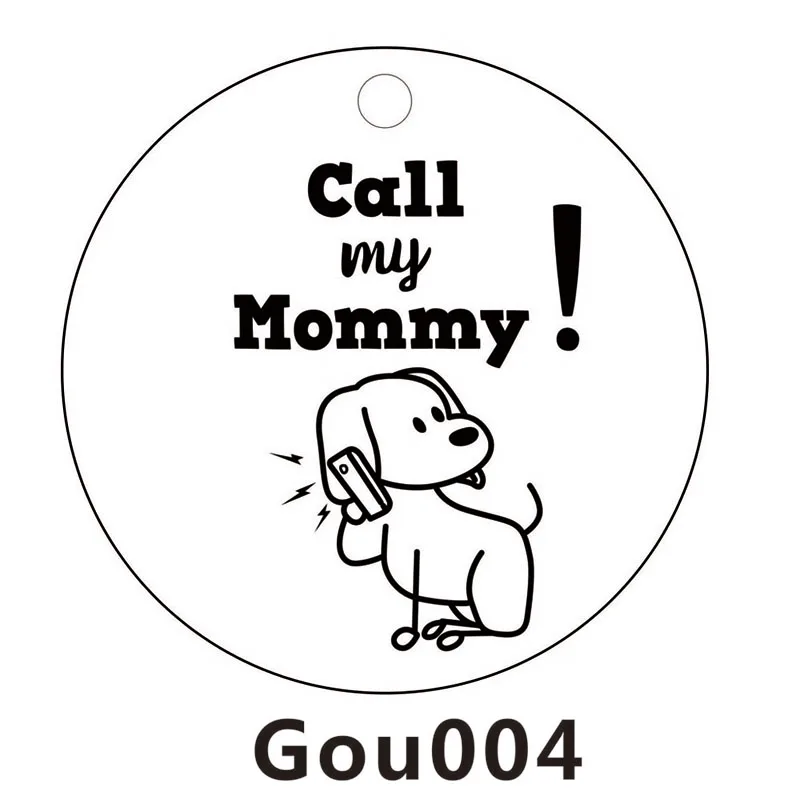 ID Tags For Dog And Cat Round Pet ID Tags Personalized solid stainless steel pets in tags Pet Name+ tel Phone+ Sex - Цвет: gou004