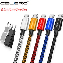 Длинный кабель микро-usb кабель Andrioid Зарядное устройство Кабель Micro USB зарядка через usb шнур 0,2/1/2/3 м для samsung A3 A5 A7 A8 A9 J3 J5 J7