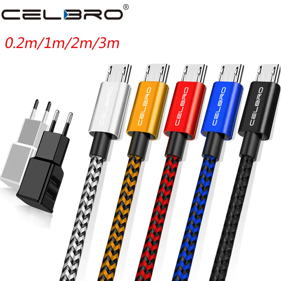 Длинный кабель Micro USB зарядный Android Шнур 0 2/1/2/3 м для Samsung A3 A5 A7 2016 A8 A9 J3 J5 J7