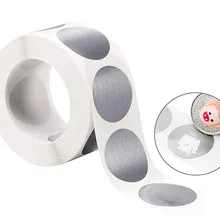 300 шт Круглые Серебряные скретч наклейки s 1 дюйм скретч наклейки для вечерние сувениры стикер для канцелярских товаров