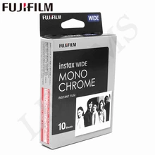 Натуральная Для Fujifilm Instax Wide монохромная пленка Белый 10 листов для камеры Fuji Instant фотобумага Камера 300/200/210/100/500AF