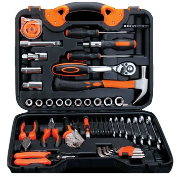 

Hand Tool Set General Household Repair Hand Tool Kit with Plastic Toolbox Storage Case Socket Wrench Screwdriver Knife