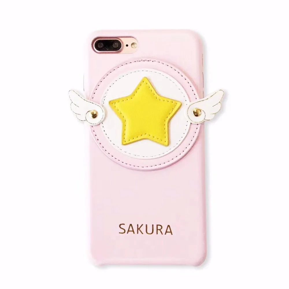 

1pcs/lot free shipping Cardcaptor Sakura Five-pointed star hard case casefor Iphone 6 6P 7 7P X for iphone 8 8plus