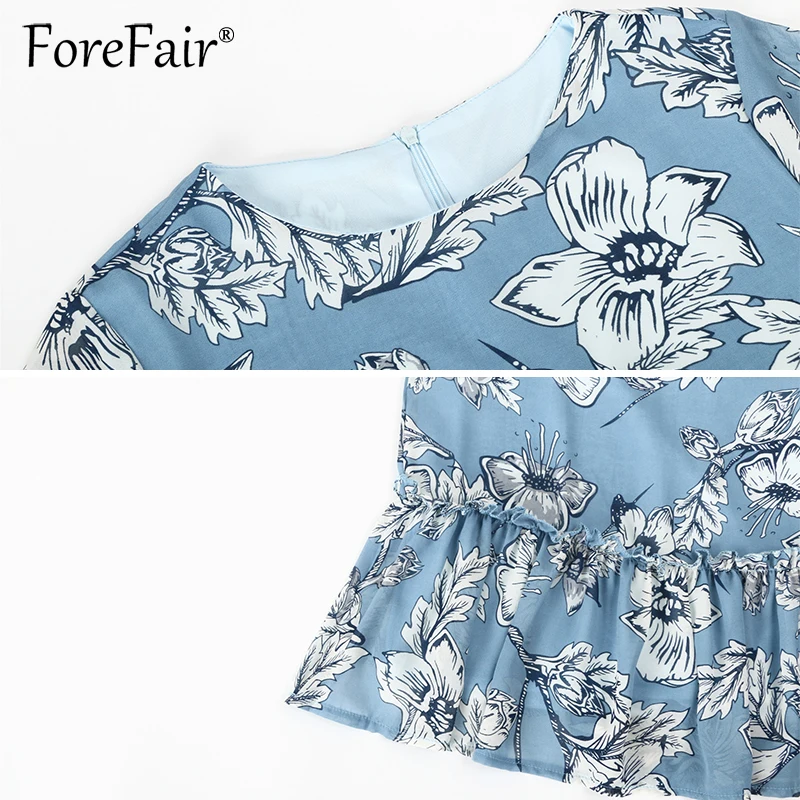 Forefair повседневное элегантное шифоновое платье с цветочным принтом женское