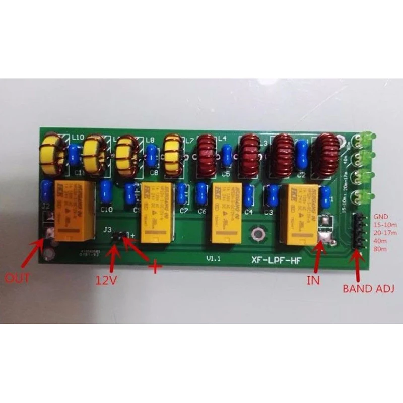 Lusya 3,5 МГц-30 МГц 100 Вт коротковолновый усилитель мощности фильтр низких частот ВЧ низких частот LPF 12 В DIY Kit/готовая T0610