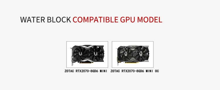 Барроу VGA блок для ZOTAC RTX2070 8GD6 мини OC GPU Блок воды полное покрытие BS-ZOZ2070M-PA