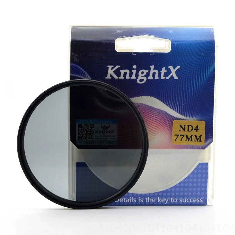 KnightX ND4 ND8 ND16 49 52 55 58 62 67 72 77 мм Камера фильтр для объектива для canon eos sony nikon фото 400d аксессуары комплект свет