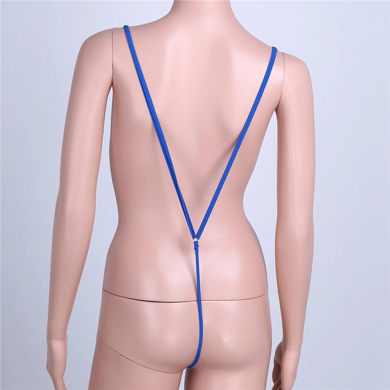 Women's Sexy Shoulder straps G-Strings Tiny Mini Micro Bikini Swimwear Thongs T Back Tangas Panties Underwear Erotic Lingerie