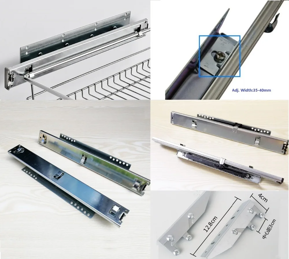 H100mm x W500mm, White GTV Pull Out Wire Basket Drawer with Soft Close