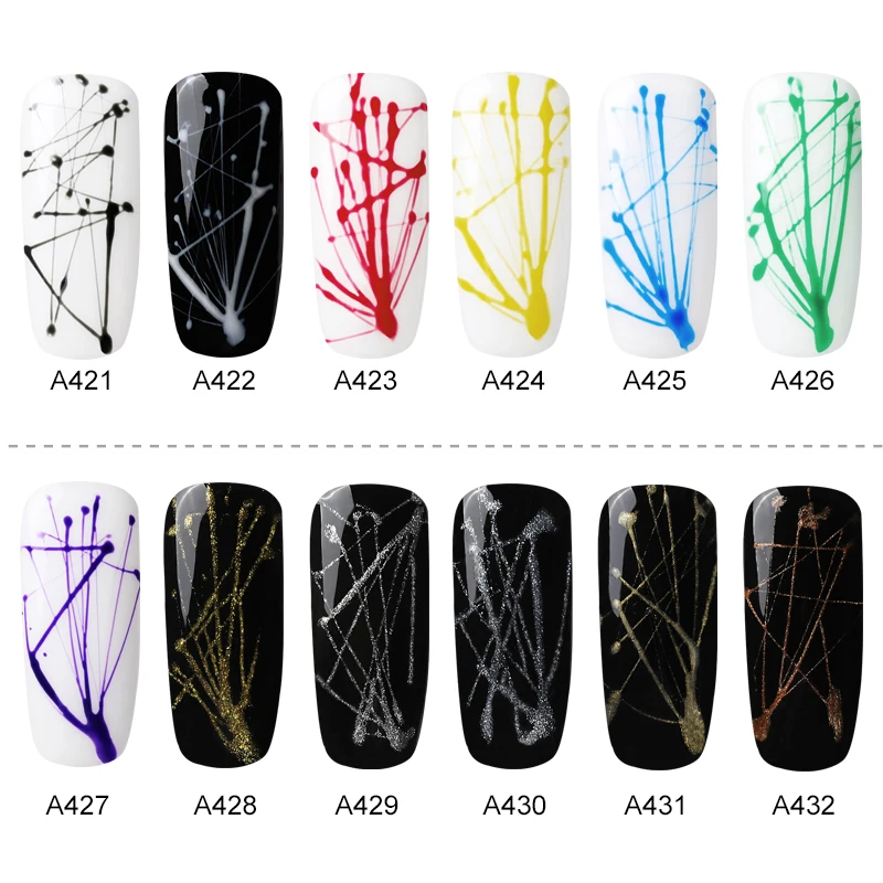ROSALIND паук художественный Гель-лак для ногтей 5 мл DIY Дизайн ногтей линии рисования и живописи украшения тянет шелк паук гель лак