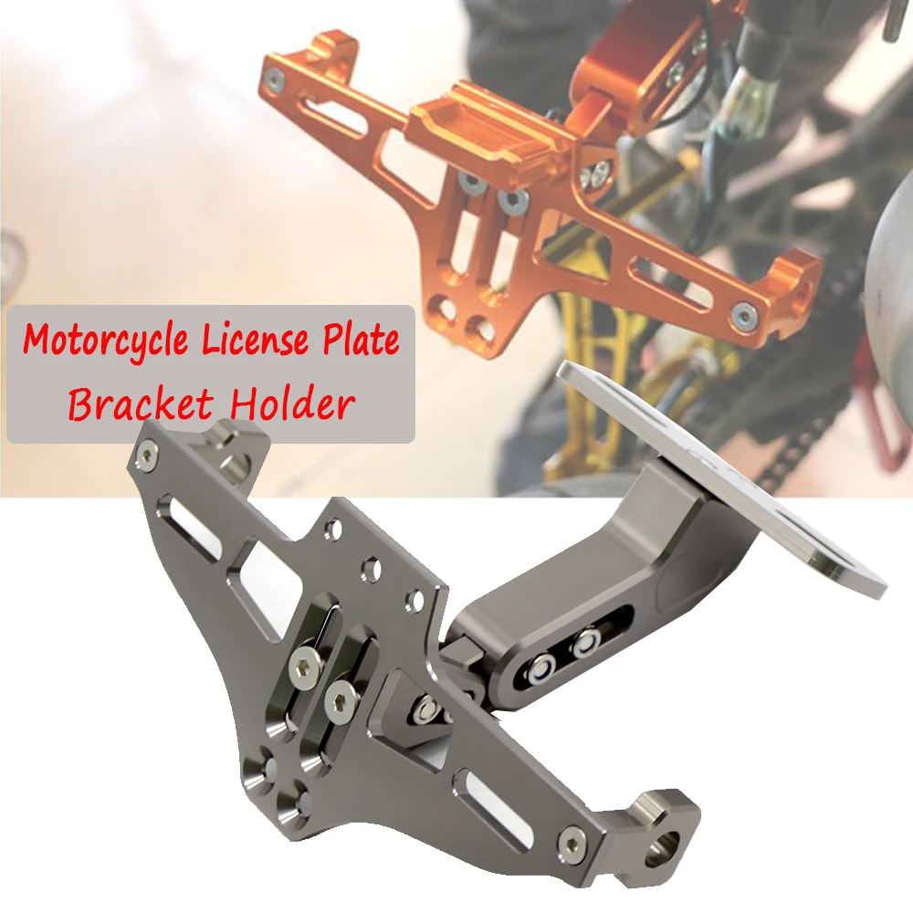 

Motor License number Plate Holder frame support with Light For Ducati Monster 696 796 1100 Streetfighter 848 KTM DUKE125 250 390