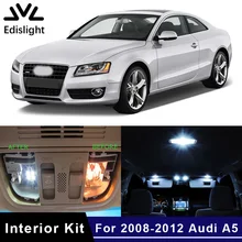 Edis светильник, 17 шт., белые, голубые, светодиодные лампы canbus, автомобильные лампы, интерьерная посылка, комплект для 2008-2012 Audi A5 S5, карта, купольная дверная пластина, светильник