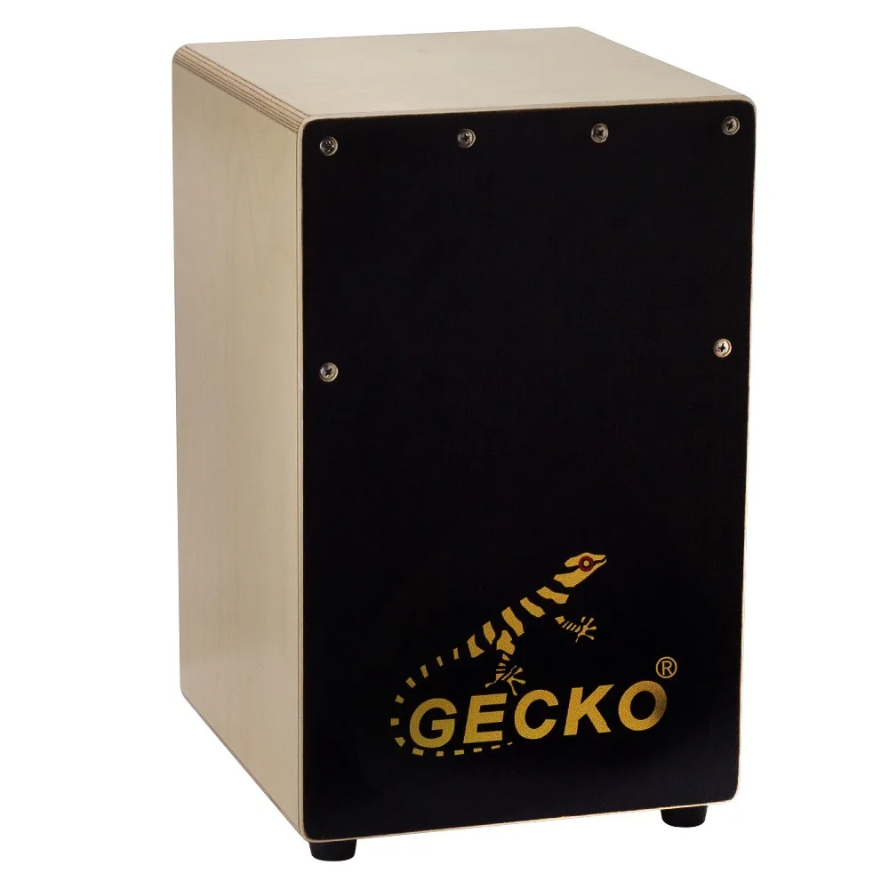 GECKO Cajon Drum Box, Birch Plywood Mini Box Drum with String Structure Inside and Alloy Screw Adjustable GECKO Cajon Drum Box, Birch Plywood Mini Box Drum with String Structure Inside and Alloy Screw Adjustable