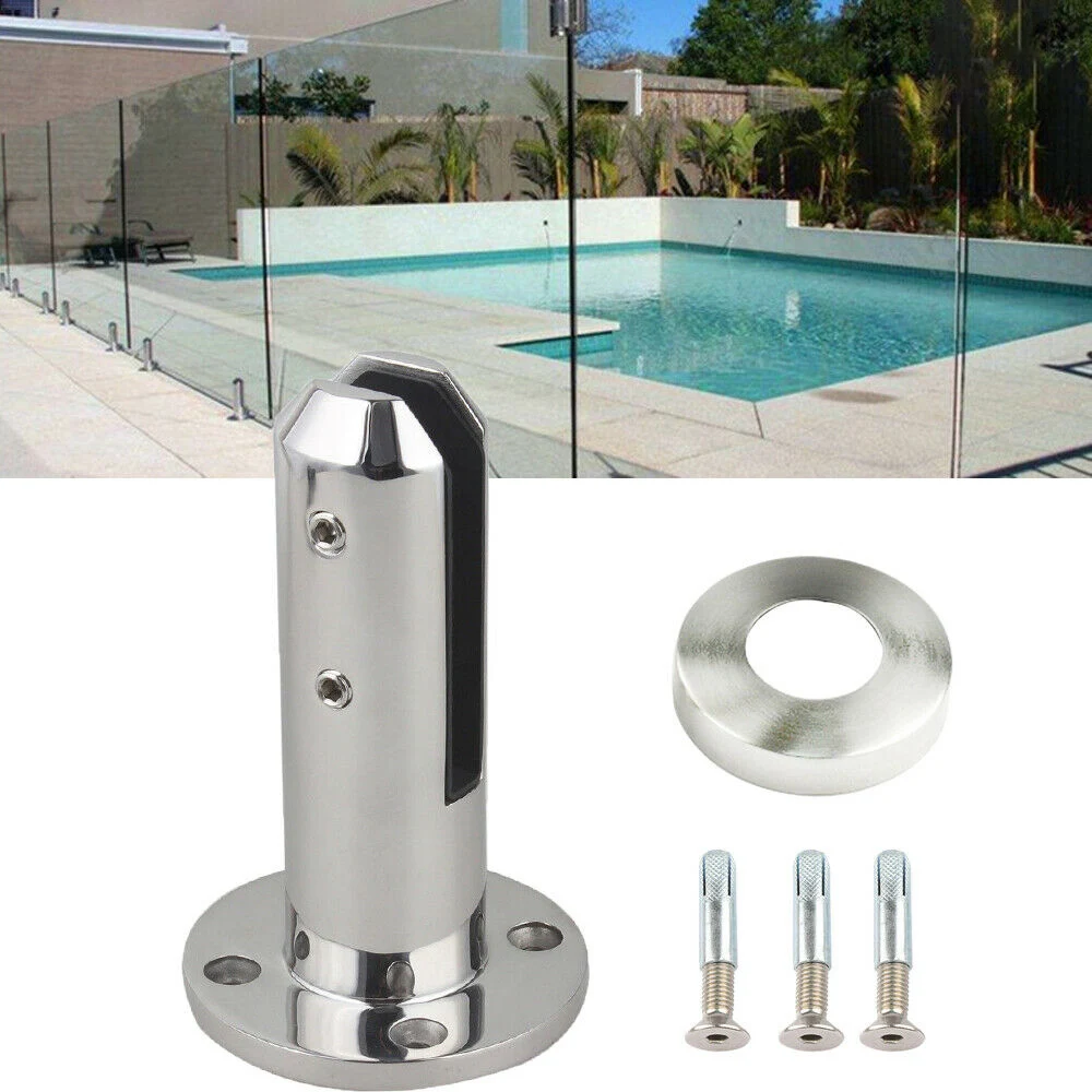 

Spigots Stairs Swimming Pool Spigot Glass Balustrade Railing Balcony Home Garden Bathroom Fence Railing Clip Stainless Steel