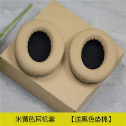 Premium Replacement Earpads Cushion for Enhanced Comfort and Sound (Beige black)