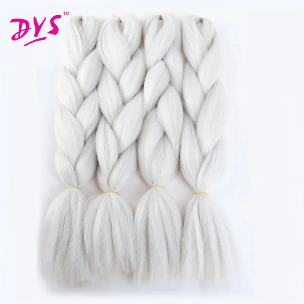 Deyngs 24inch Synthetic Braiding Hair Pure Color HighTemperature Kanekalon Jumbo Braid Hair Extensions Crochet Yaki Texture 100g (8)