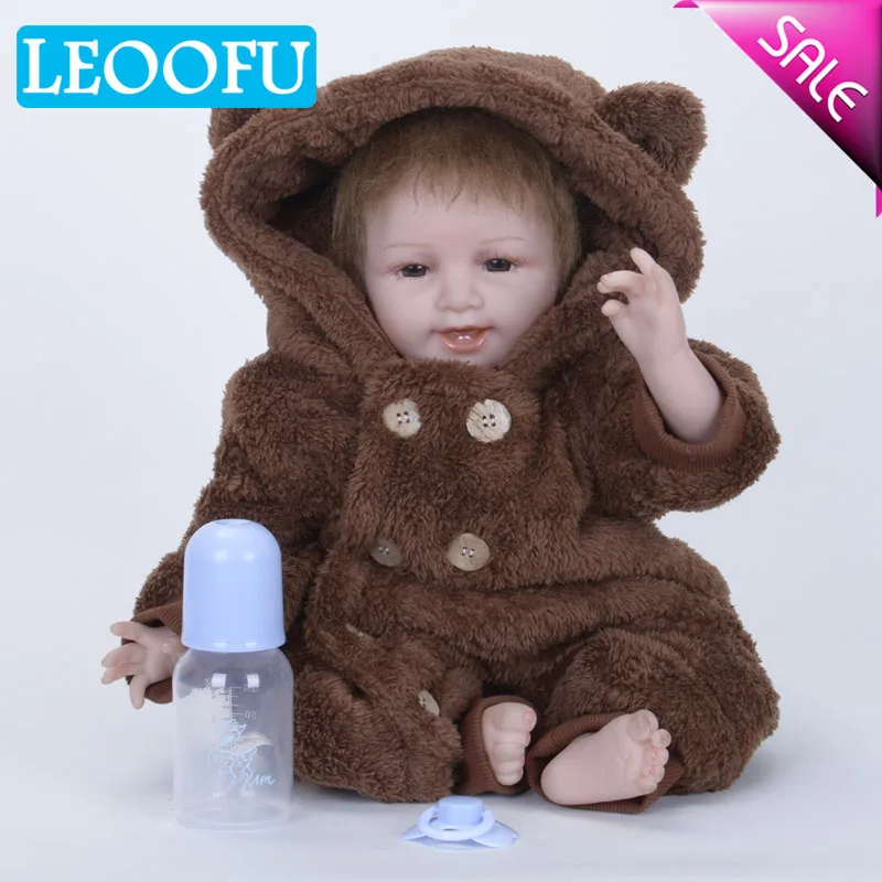 

LEOOFU 55cm 22 inch bebe reborn doll body model reborn baby girls boys toy high quality toys shop resin anime christmas gift