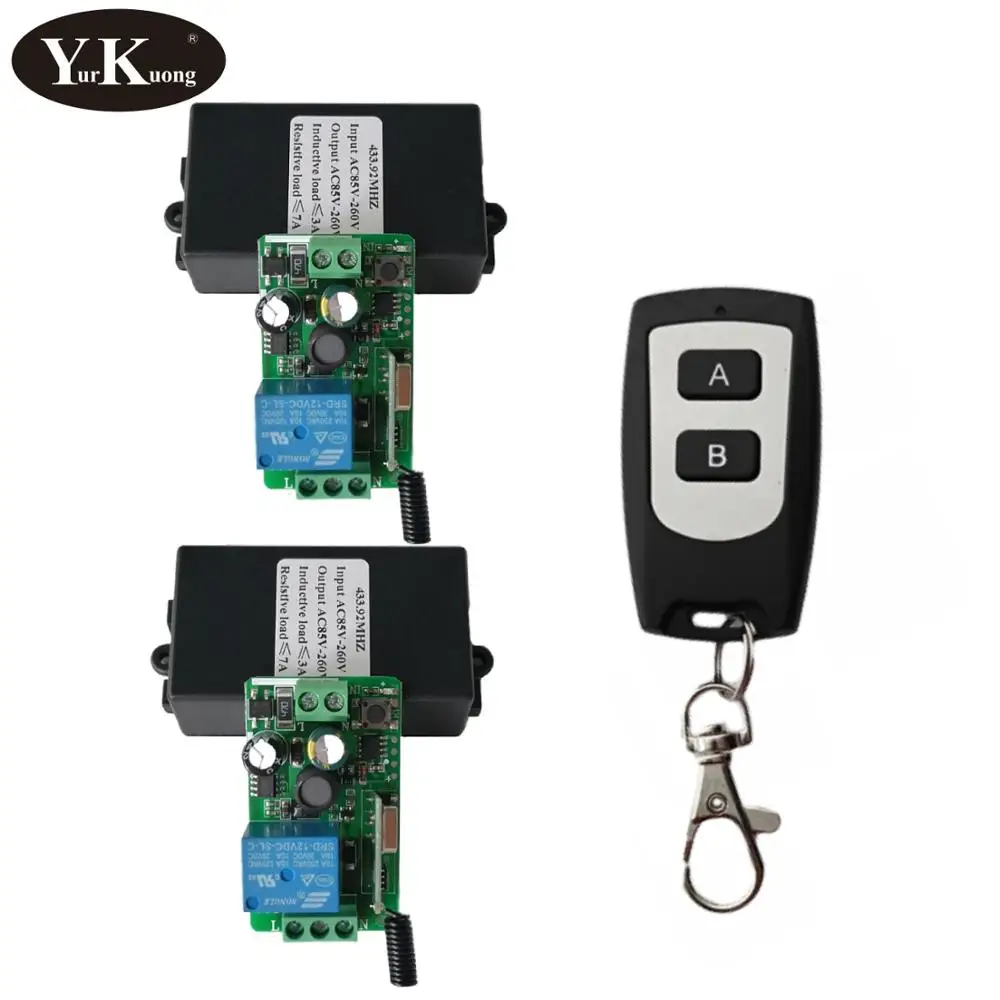 

315433 Wireless RF Remote Control Switch AC 110V 220V Lamp Light LED Bulb Wireless Switches Corridor Room Home Wall Panel Switch
