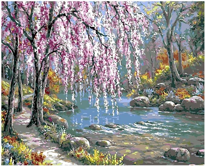 Roadside peach 40*50 см Бесплатная доставка Акриловая масляная Картина на холсте Куадрос